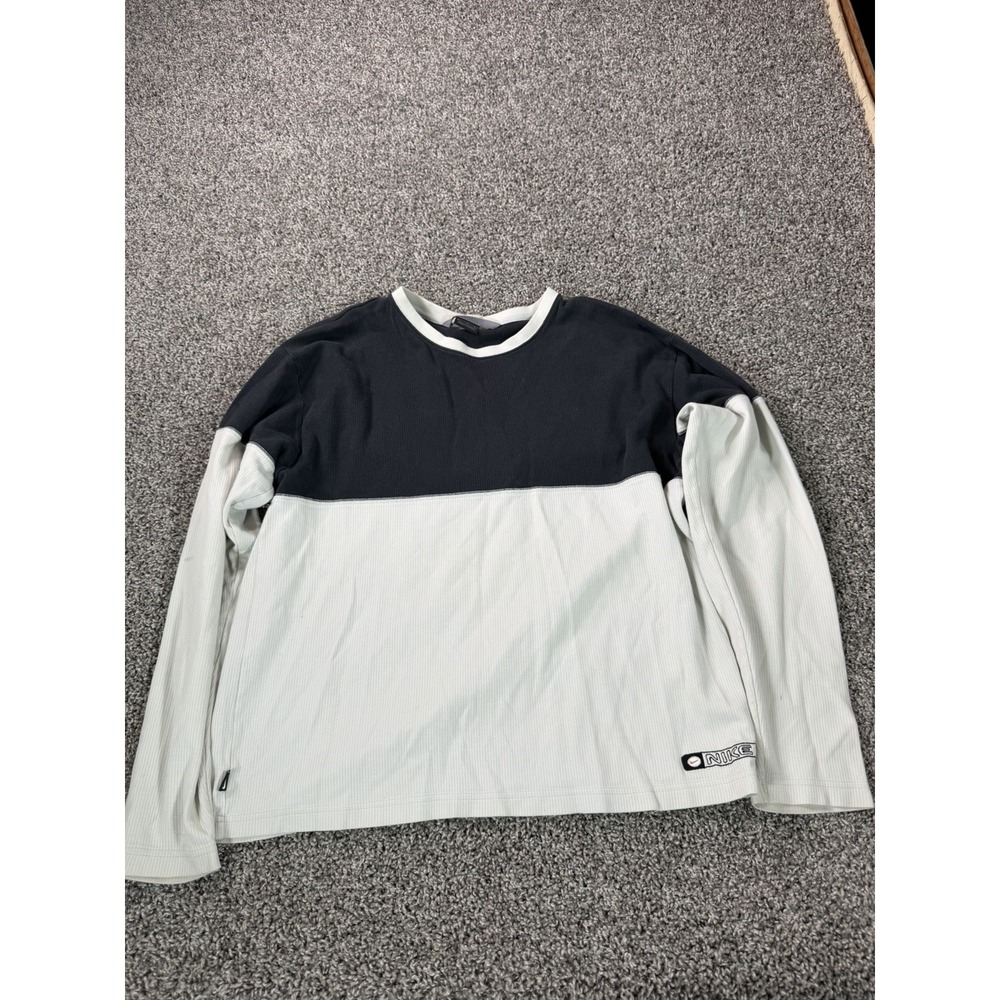 Vintage Y2K Nike Long Sleeve T Shirt Women's Size Large Beige